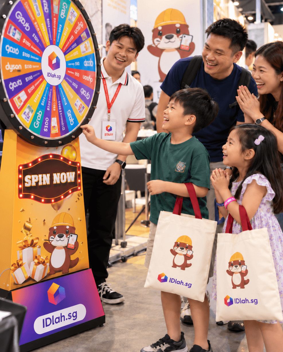 Kids spinning the sure-win wheel